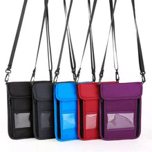 Load image into Gallery viewer, RFID Blocking Passport Card Holder Neck Stash Pouch Security Travel Wallet Bag