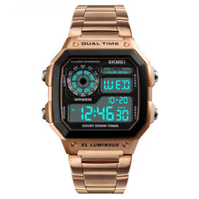 Load image into Gallery viewer, SKMEI Business Men Watches Waterproof Sport Watch Stainless Steel Digital Wristwatches