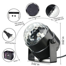Load image into Gallery viewer, 7 Color Strobe Led Disco Ball 3W Sound Control Laser Projector RGB Stage Light