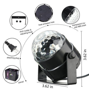 7 Color Strobe Led Disco Ball 3W Sound Control Laser Projector RGB Stage Light