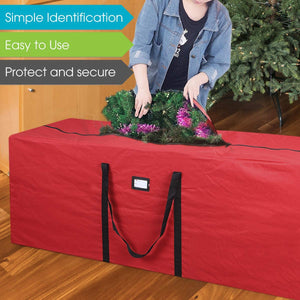 Durable 600D Oxford Xmas Tree Storage Bag Fits Up to 7 Ft. Disassembled Holiday Tree