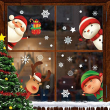 Load image into Gallery viewer, 82PCS Christmas Snowflake Window Clings Stickers for Glass