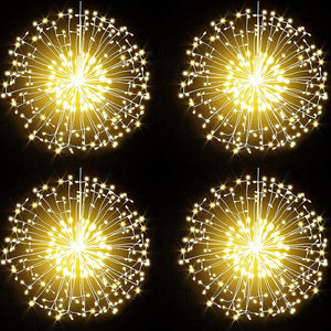 Fairy Firework String Lights 198 LED 8 Modes Dimmable String Fairy Lights with Remote Control