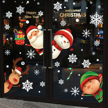 Load image into Gallery viewer, 82PCS Christmas Snowflake Window Clings Stickers for Glass