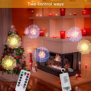 Fairy Firework String Lights 198 LED 8 Modes Dimmable String Fairy Lights with Remote Control