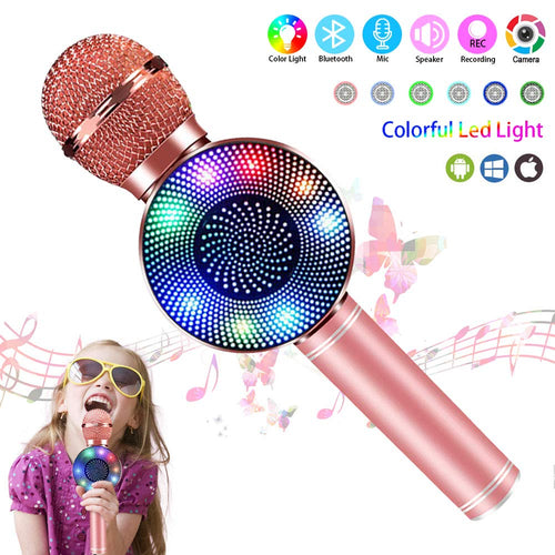 3-in-1 Portable Handheld Wireless Bluetooth Karaoke Microphone