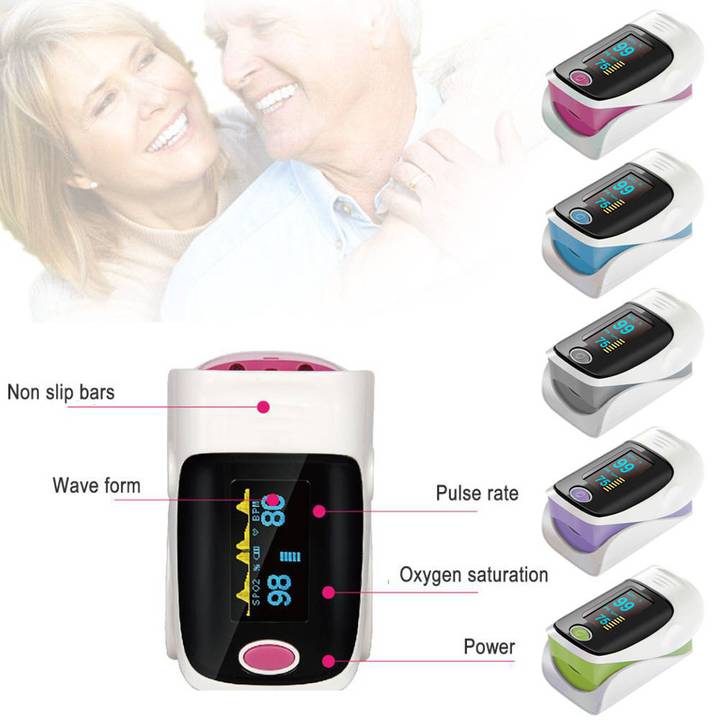 Blood Oxygen SpO2 Saturation Monitor OLED Display Fingertip Pulse Oxim ...