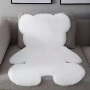 Soft Area Rug Bear Shape Faux Fur Fluffy Carpet