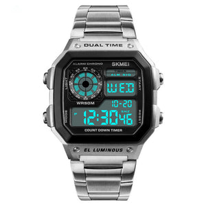 SKMEI Business Men Watches Waterproof Sport Watch Stainless Steel Digital Wristwatches
