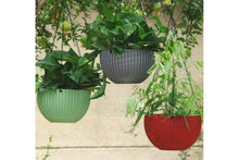 Load image into Gallery viewer, Plastic Self Watering Hanging Planter Basket Garden Flower Plant Hanger for Indoor Outdoor Use