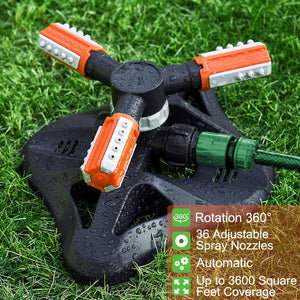 Upgrade Lawn Sprinkler Automatic 360 Degree Rotating Irrigation Sprinkler System