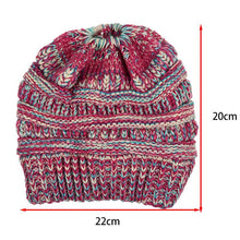 Load image into Gallery viewer, Women Winter Ponytail Hat Warm Soft Knit Cap