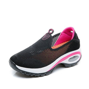 Womens Casual Sport Breathable Mesh Shoes Fashion Air Cushion Non-slip Running Shoes