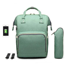 Load image into Gallery viewer, Waterproof USB Diaper Bag Baby Care Large Capacity Mom Backpack
