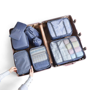 8pcs Travel Home Clothes Quilt Blanket Storage Bag Set
