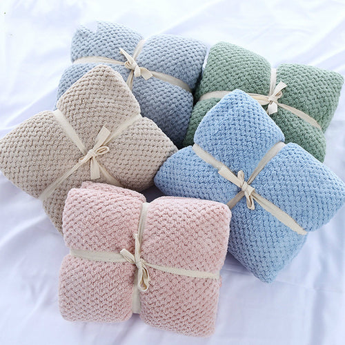 Large Flannel Warm Soft Bath Shower Towel Set