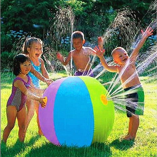 Outdoor Summer Pool Beach Ball Inflatable Splash Play Party Water Game Children Kids Sprinkler Toy