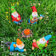 Load image into Gallery viewer, 5pcs Miniature Garden Gnomes Camping Gnome Kit