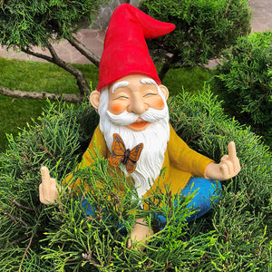 9.25 Inch Tall Hand Painted Lawn Gnome Figurine Gnome Statue
