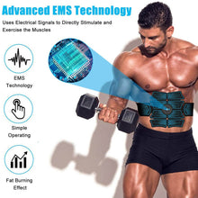 Load image into Gallery viewer, Abdominal Muscle Stimulator EMS Abs Electrostimulation Home Gym Trainer Muscles Toner Exercise Fitness Equipment USB Charged