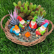 Load image into Gallery viewer, 5pcs Miniature Garden Gnomes Camping Gnome Kit