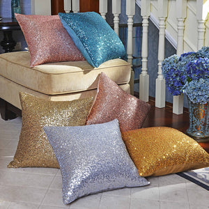 Shiny Sparkling Sequin Christmas Decorative Cushion Covers Pillowcases