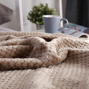 Soft Flannel Fleece Throw Blanket Mat for Sofa Bed