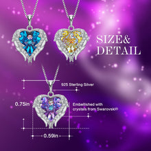 Load image into Gallery viewer, 925 Sterling Silver Necklace Embellished with crystals from Swarovski Pendants Necklace Angel Wings Necklaces