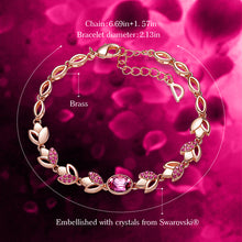 Load image into Gallery viewer, Women Gold Bracelet Jewellery Embellished with crystals from Swarovski