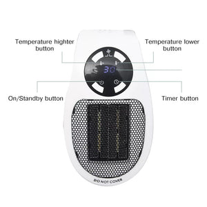400W Mini Space Heater Wall Outlet Electric Heater