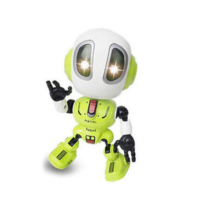 Smart Robot Toy Electronic Action Figure Toy Intelligent Sound Recording Function Alloy Robot LED Lighting Toys