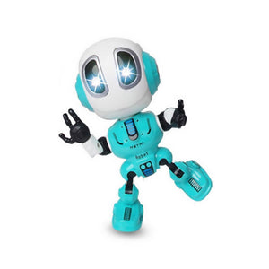 Smart Robot Toy Electronic Action Figure Toy Intelligent Sound Recording Function Alloy Robot LED Lighting Toys