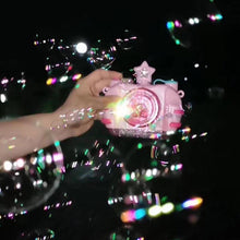 Load image into Gallery viewer, Children Blowing Bubble Toys With Music Light Automatic Bubble Camera Toy