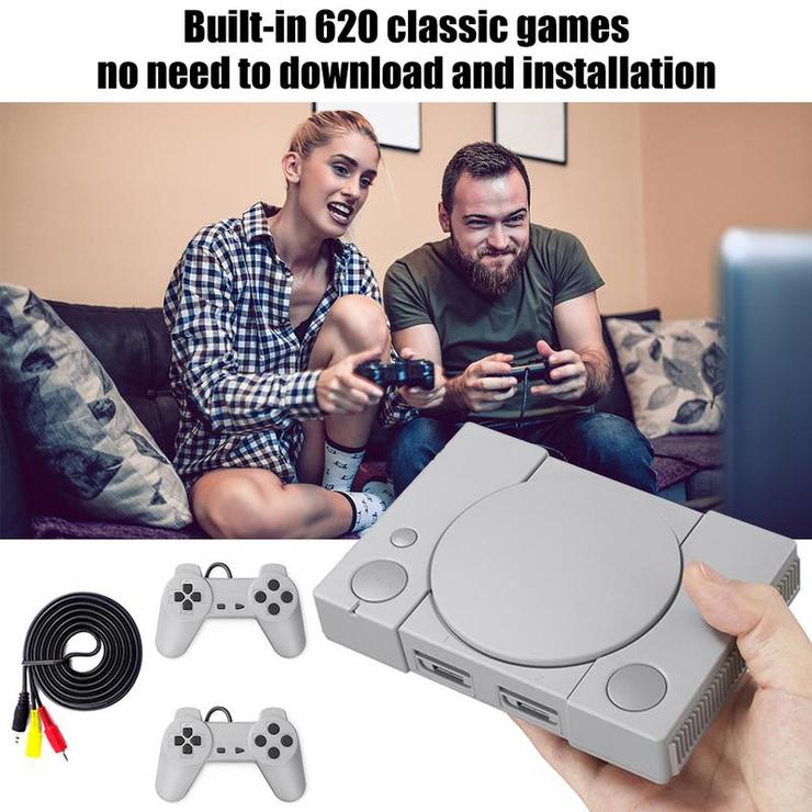 Classic Game Console 8-bit for PS1 Mini Home 620 Action Game