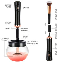 Load image into Gallery viewer, 10 Seconds Convenient Electric Wash Makeup Brush Dryer Cleaner Device with 10pcs Brush