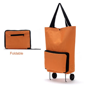 Foldable Multifunction Shopping Bag Cart Tug Trolley Case Wheels Reusable