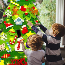 Load image into Gallery viewer, 3D DIY 2.95ft Felt Christmas Tree Set with 25PCS Ornaments