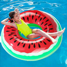 Load image into Gallery viewer, Watermelon Inflatable Pool Float Circle Swimming Ring for Kids Adults