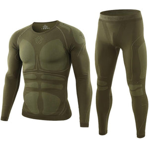Men Thermal Underwear Set Comfortable Warm Outdoor Sport Tights Suit
