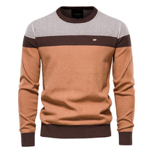 Load image into Gallery viewer, Spliced Cotton Sweater Men Casual O-neck High Quality Pullover Knitted Sweaters