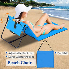 Load image into Gallery viewer, Folding Back Beach Lounge Chair