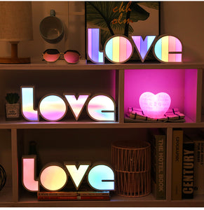 LOVE Letter Modeling LED Night Lights Warmth Room Lamp