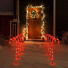 Load image into Gallery viewer, 6 Pcs Christmas Light Pathway Candy Cane Walkway Light Usb Powered Street Lamp