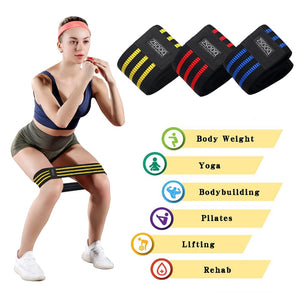 Fabric Booty Resistance Bands Hip Circle Exercise Cotton Bands Thigh Butt Squat Fitness Rubber Bands Elastic Workout Glute Loop