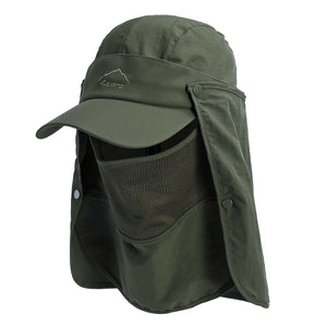 Quick-dry Sun Protection UV Fisherman Hat Foldable Windproof Sun Visor Hat