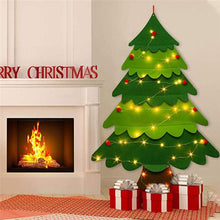 Load image into Gallery viewer, 3D DIY 2.95ft Felt Christmas Tree Set with 25PCS Ornaments