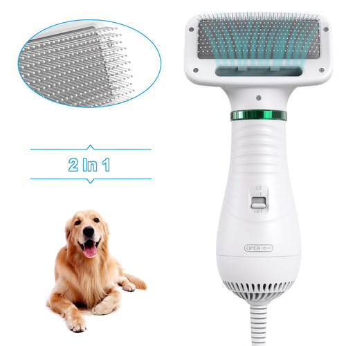 2-In-1 Portable Dog Dryer Dog Hair Dryer And Comb Brush Pet Grooming Cat Hair Comb