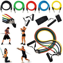 Load image into Gallery viewer, 11 Pcs Resistance Bands Set Training Exercise Yoga Tubes Pull Rope Equipment With Bag