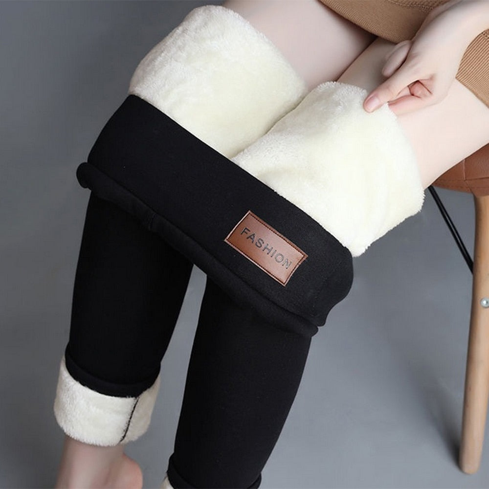 Winter Warm Pants women's Plus Velvet Thicken Leggings Skinny Casual Ankle-Length Leggings