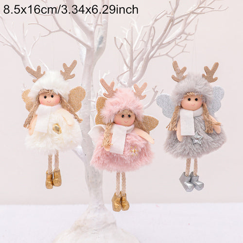 Plush Angel Girl Doll Christmas Tree Hanging Ornaments